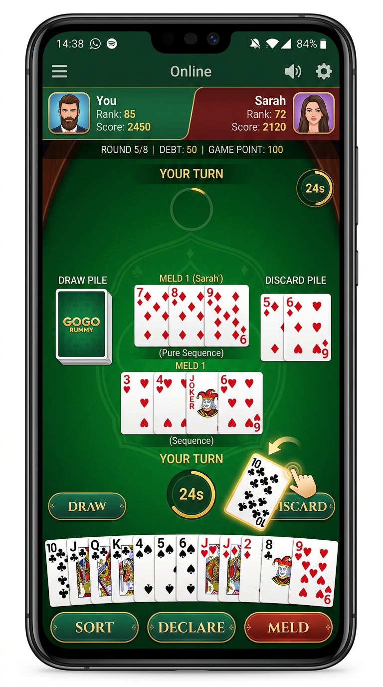 Gogo Rummy screenshot 2