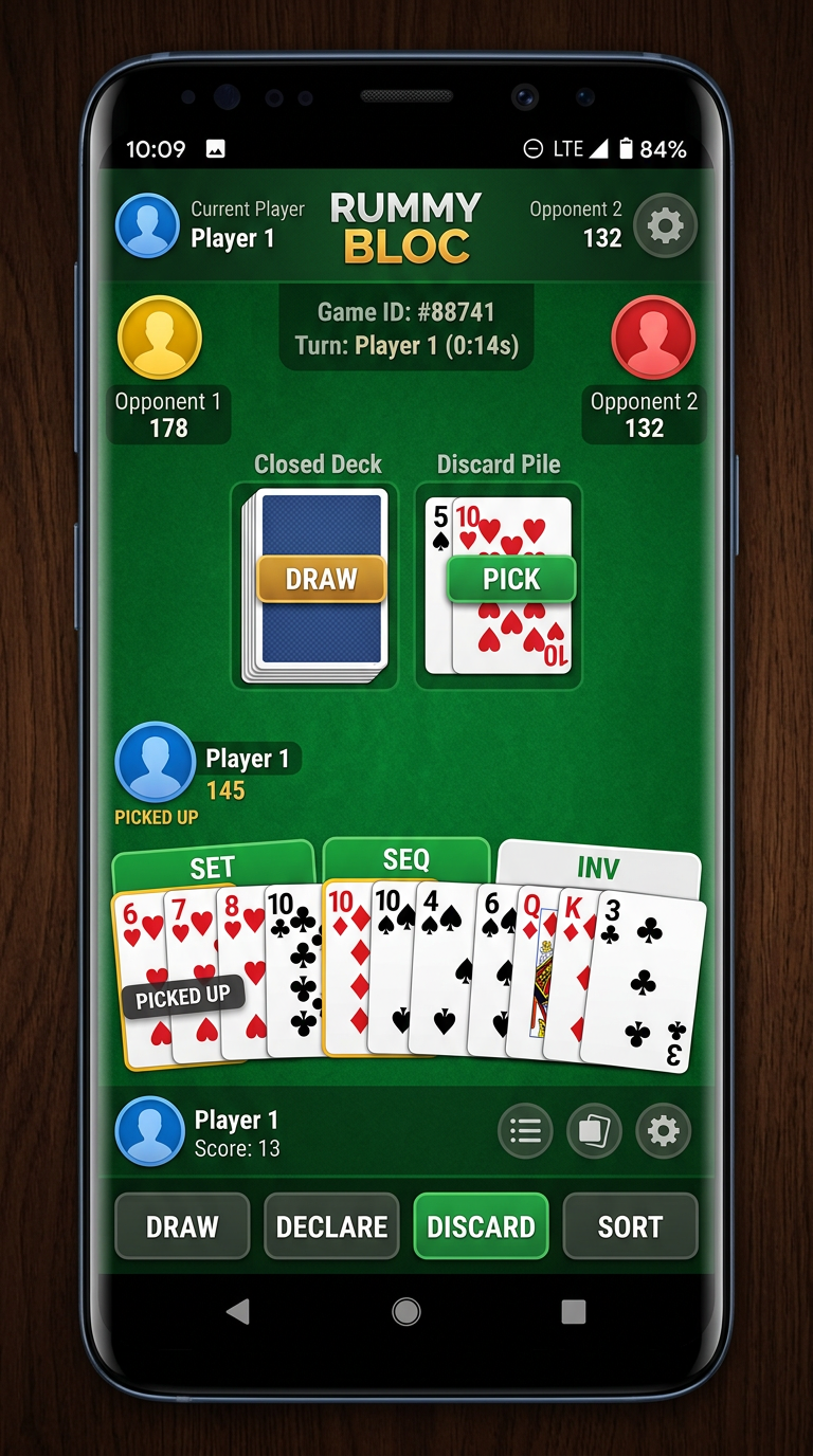Rummy Bloc Gold screenshot 2