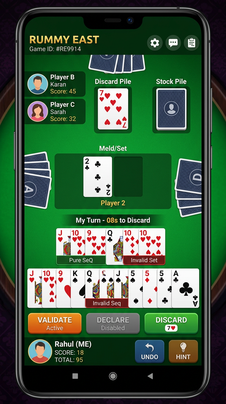 Rummy East screenshot 2