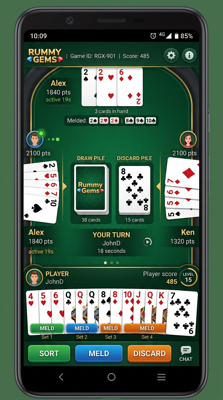 Rummy Gems APK screenshot 2