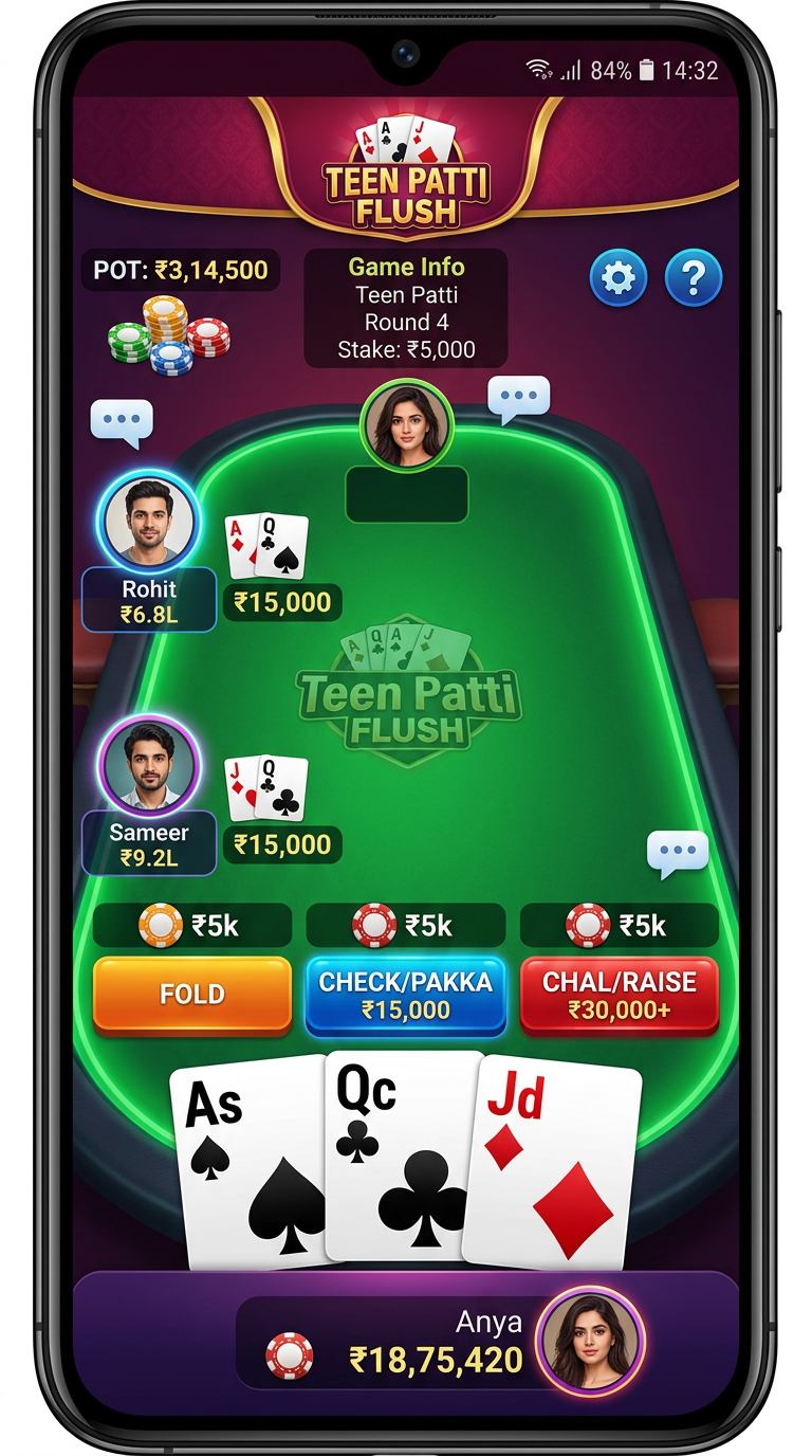 Teen Patti Flush Earning App screenshot 2