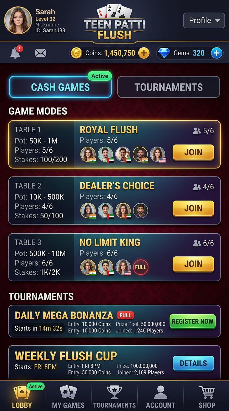 Teen Patti Flush Earning App screenshot 3